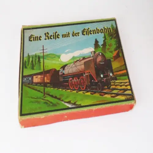 Eine Reise mit der Eisenbahn Brettspiel Würfelspiel Brückner Spiele um 1930