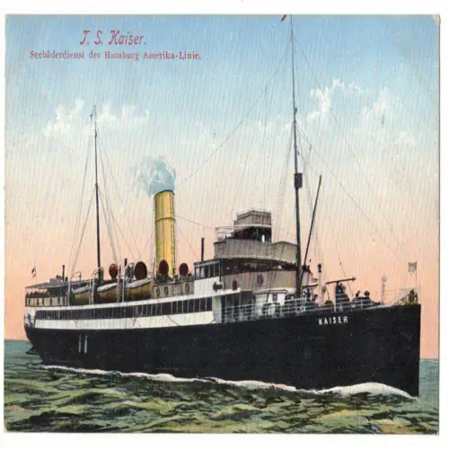 Ak TS Kaiser Seebäderdienst der Hamburg-Amerika Linie 1924 