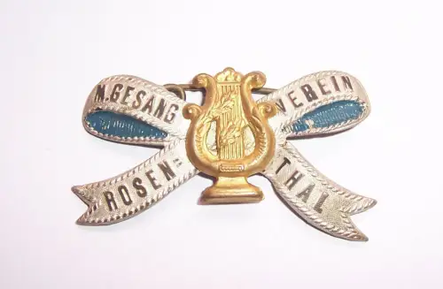 Altes Abzeichen Männer Gesangsverein Rosenthal 1910er 1920er 