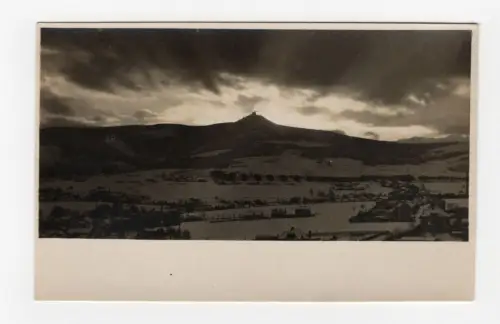 Foto Ak Jeschken Sonnenaufgang um 1920 / 1930
