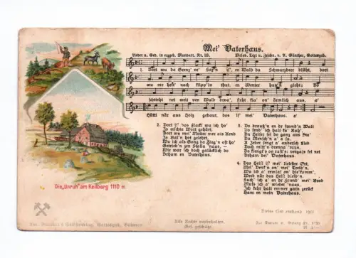 Anton Günther Lieder Ak Erzgebirge Mei Vaterhaus 1901
