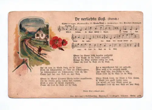 Anton Günther Lieder Ak Erzgebirge Dr verliebta Boß 1901