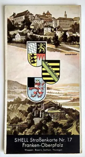Shell Straßenkarte Nr. 17 Franken-Oberpfalz Sulzbach Schloß