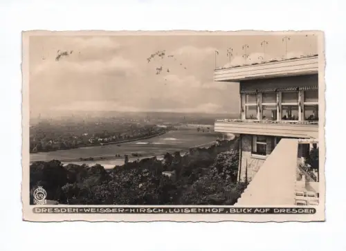 Ak Dresden Weisser Hirsch Luisenhof Blick auf Dresden 1932