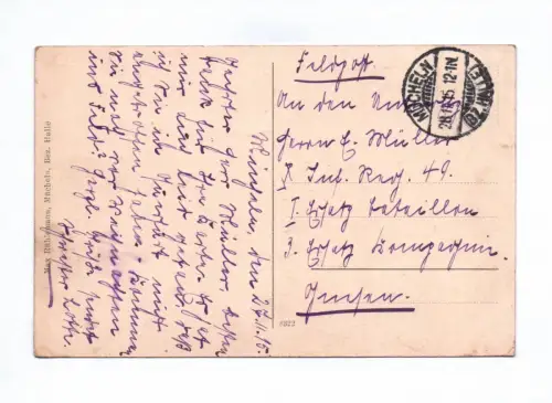 Ak St. Ulrich bei Mücheln Feldpost 1915