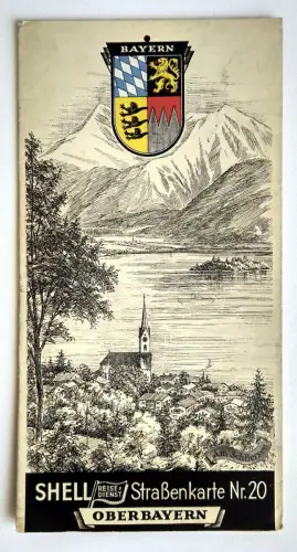 Shell Straßenkarte Nr. 20 Oberbayern 1:470000