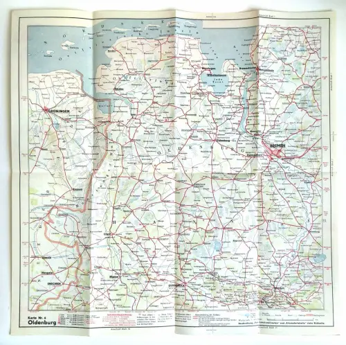 Shell Straßenkarte Nr. 6 Oldenburg 1:470000