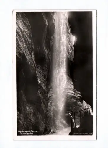 Foto Ak Partnachklamm Schleierfall 1942 Garmisch-Partenkirchen