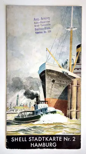 Shell Stadtkarte Nr. 2 Hamburg Altona Im Hamburger Hafen