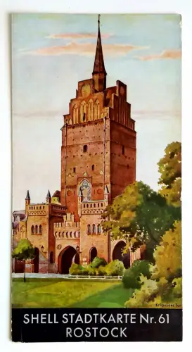 Shell Straßenkarte Nr. 61 Rostock Stadtplan