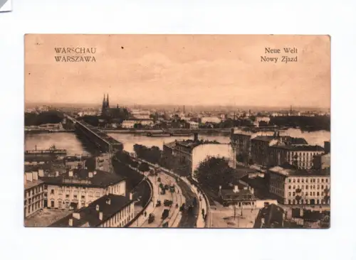 Ak Warschau Warszawa Neue Welt Nowy Zjazd Feldpost 1915