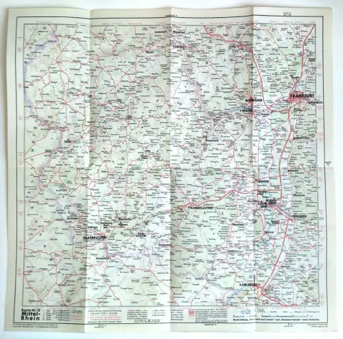 Shell Straßenkarte Nr. 15 Mittelrhein 1:470000
