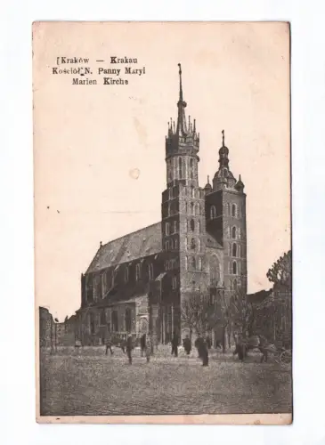 Ak Krakow - Krakau Panny Maryi Marien Kirche Feldpost 1915