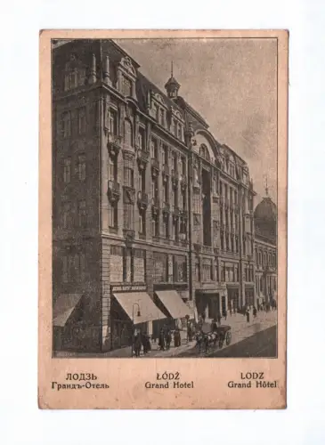 Ak Grand Hotel 1915 Łódź