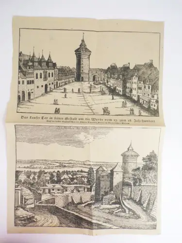 Zeitungsteil Laufer Tor Wende 17 - 18 Jahrhundert Laufen Zeitungsausschnitt