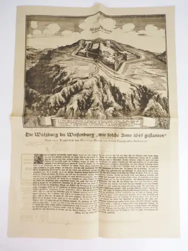 Zeitungsausschnitt Wülzburg bei Weißenburg 1649 Bayern Geschichte