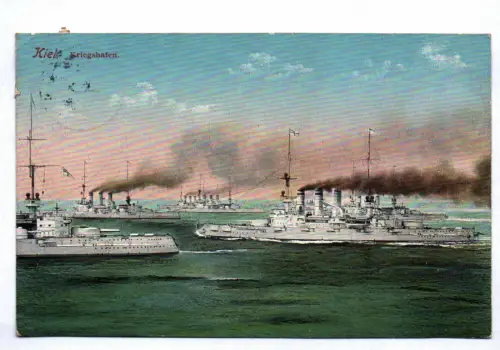 Ak Kiel Kriegshafen 1912