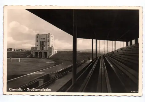 Echtfoto Ak Chemnitz Großkampfbahn 1944