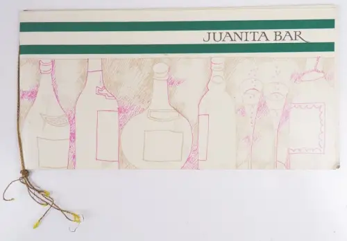 Getränkekarte Juanita Bar 1966 DDR Interhotel Magdeburg