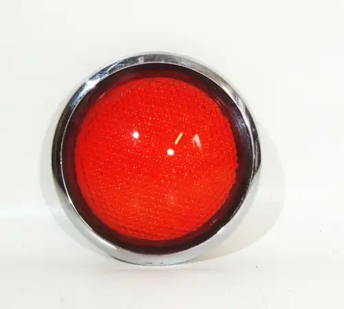 Alte Blinkerschale Orange Glas Chrom Zierring Ø 6,5 cm Blinker Oldtimer Kfz !