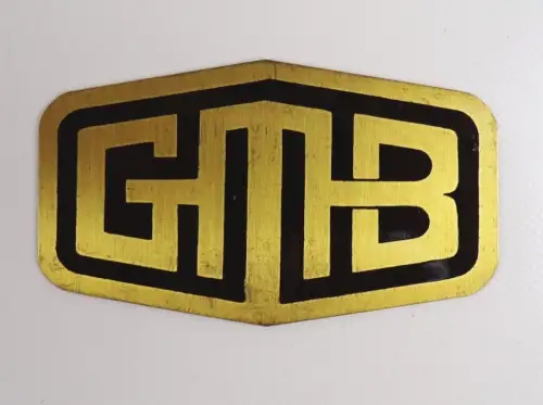 Altes Messing Schild GMB vintage