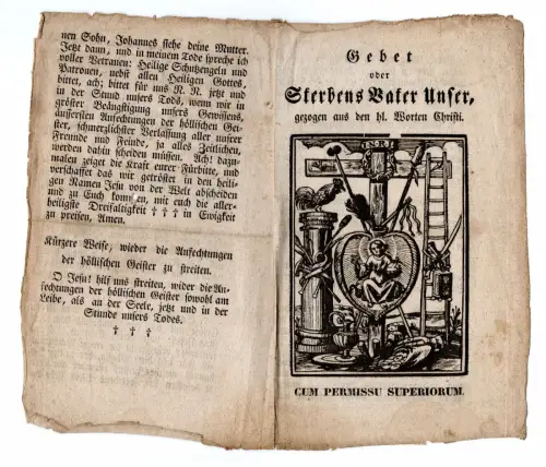 Gebet oder Sterbens Vater unser heilige Worte Christi um 1850