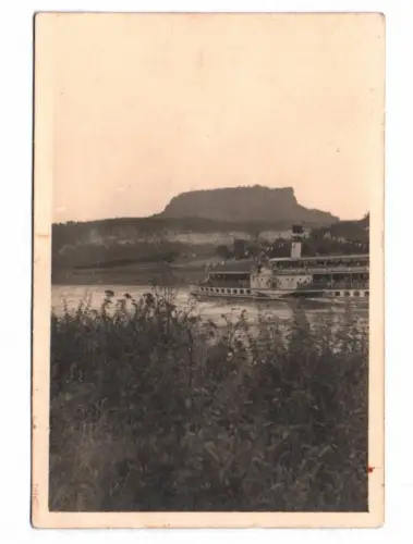 Foto Raddampfer Dresden 1951 Dampferfahrt Rathen Abfahrt Dresden Lilienstein