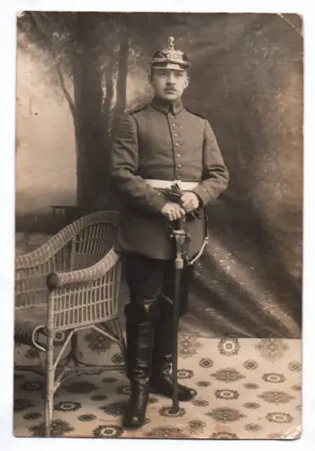 Foto Ak Soldat Kavallerie IOD Säbel Halle Saale 1915