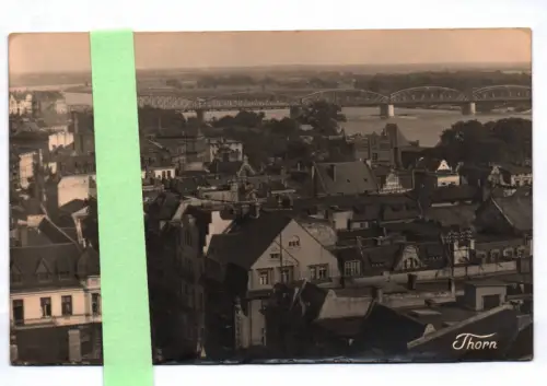 Foto Ak Thorn Brücke Stadt Pommern Toruń Weichsel Polen 1940 Feldpost