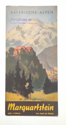Bayrische Alpen alter Reiseprospekt Marquartstein Vor Reit im Winkel