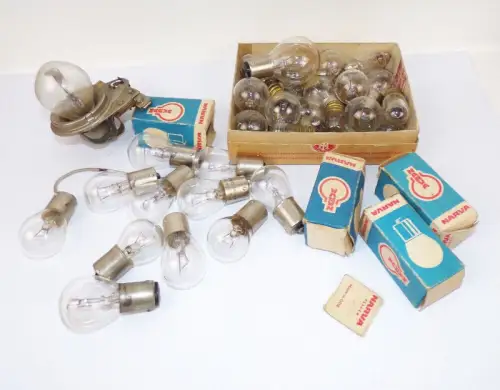 Konvolut Autolampen Beleuchtung Leuchtmittel Narva Wartburg Trabant Oldtimer
