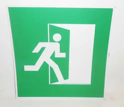 DDR Kunststoff Hinweisschild Warnschild NOTAUSGANG Exit  Loft Deko Fluchtweg 