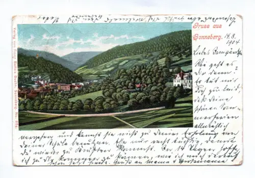 Künstler Ak Gruss aus Sonneberg 1904