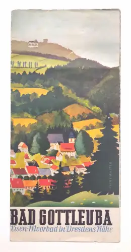 Reiseprospekt Bad Gottleuba Eisen Moorbad in Dresdens Nähe Prospekt 1941