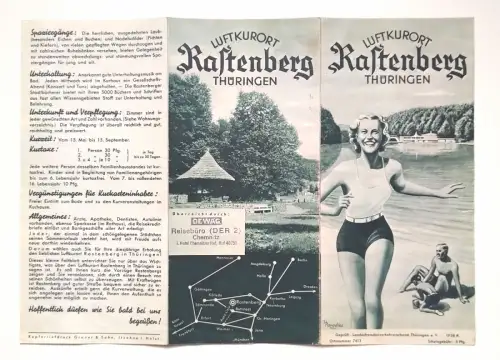 Luftkurort Kaltenberg Thüringen alter Reiseprospekt 1938