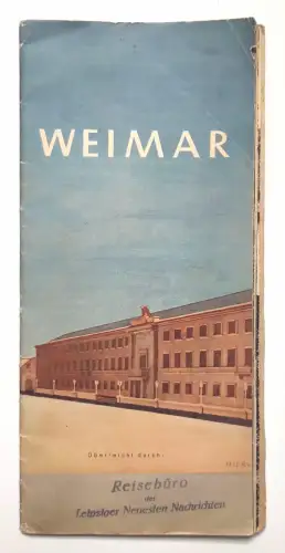 Alter Reiseprospekt 1938 Weimar Prospekt Thüringen