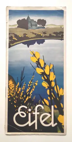 Prospekt Eifel Westeifel Südeifel alter Reiseprospekt mit Karte