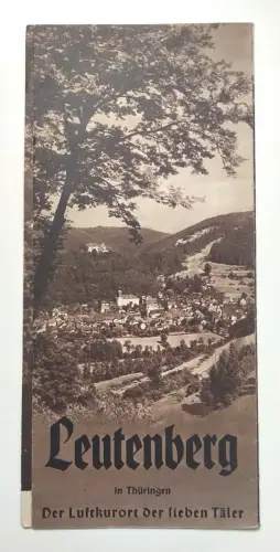 Reiseprospekt Leutenberg in Thüringen Der Luftkurort der lieben Täler