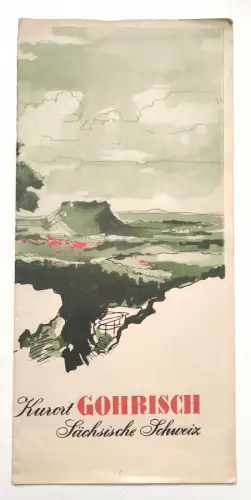 Kurort Gohrisch Sächsische Schweiz alter Reiseprospekt 1957