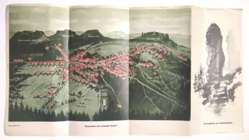 Kurort Gohrisch Sächsische Schweiz alter Reiseprospekt 1957