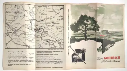 Kurort Gohrisch Sächsische Schweiz alter Reiseprospekt 1957