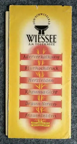 Bad Wiessee am Tegernsee Jod Schwefelbad Reiseprospekt 1954