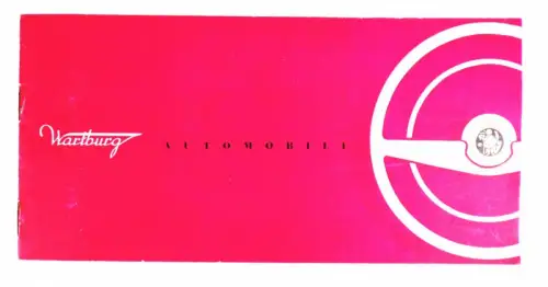 Wartburg Automobile 1959 DDR Prospekt