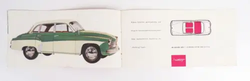 Wartburg Automobile 1959 DDR Prospekt