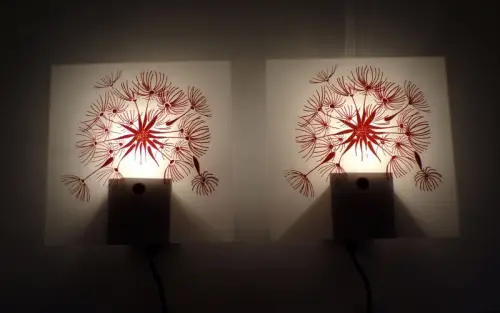 Wandleuchte Pusteblume 2 Stück Set DDR Mid Century 