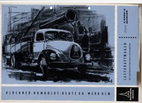 Prospekt Magirus Deutz Lastkraftwagen Mercur 1959