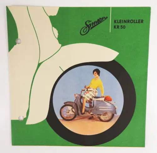 Simson Kleinroller KR50 Prospekt 1962 selten