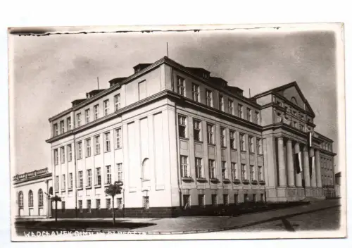 Foto Ak Leslau Włocławek Gebäude Amt 1940 Quartier