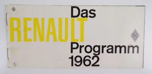Altes Prospekt Das Renault Programm 1962 Vintage