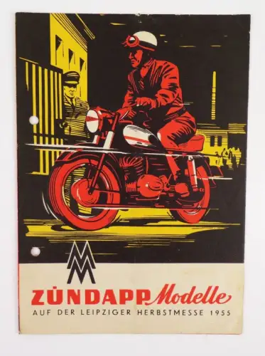 Prospekt Zündapp Modelle Leipziger Herbstmesse 1955